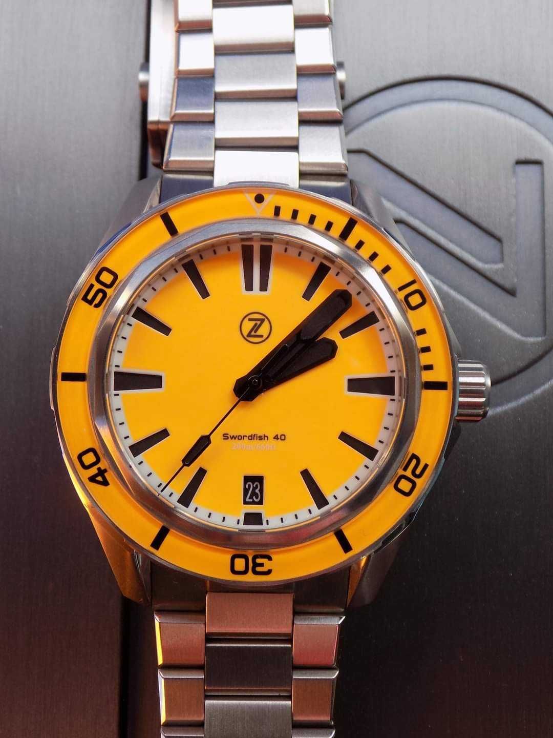 Часовник Zelos Swordfish 40mm, SS "Ember Orange"