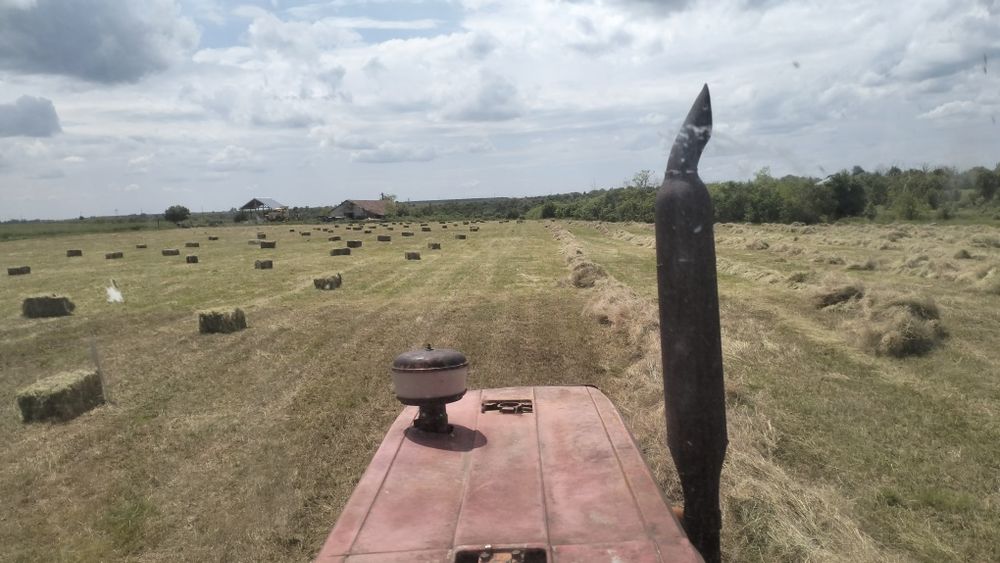Vând baloți, dreptunghiulari 100x50x40cm, lucernă, fân, ovăz, 7 plante