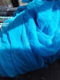 Тюль вуаль цвет махагон и голубой