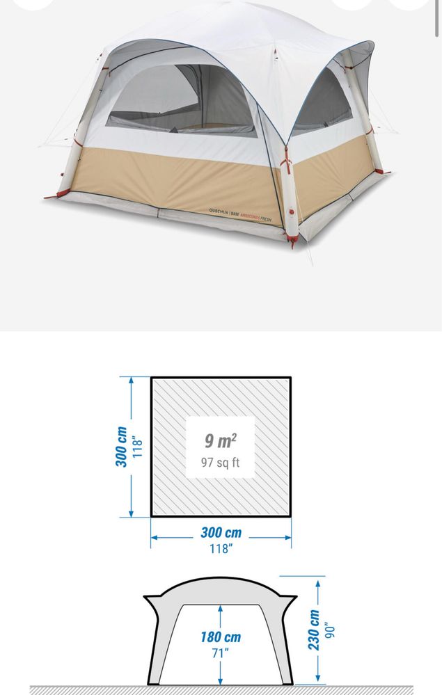Pavilion gonflabil camping / cort camping
