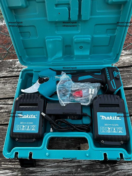 Акумулаторна лозарска ножица Makita 36V 8Ah до 30мм. МАКИТА