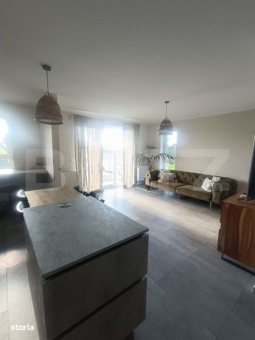 Apartament cu 2.5 camere, 64 mp, cu gradina, mobilat si utilat, zona A