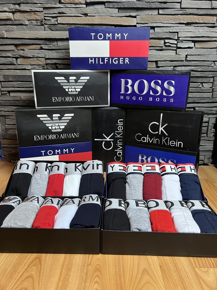 Set 5 boxeri - Hugo Boss - 95% bumbac - calitate PREMIUM