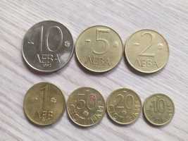 Лот 1992 година 10, 5, 2, 1 лев и 50, 20, 10 стотинки