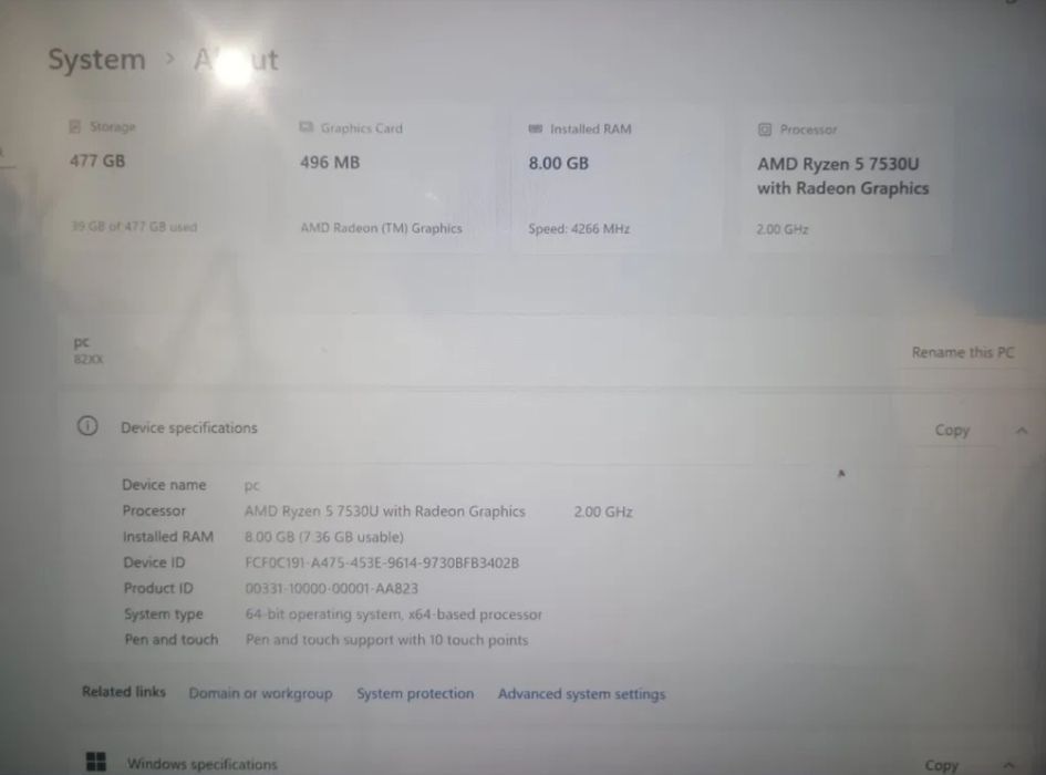 Lenovo IdeaPad Flex 5 14ABR8 - Type 82XX in garanție