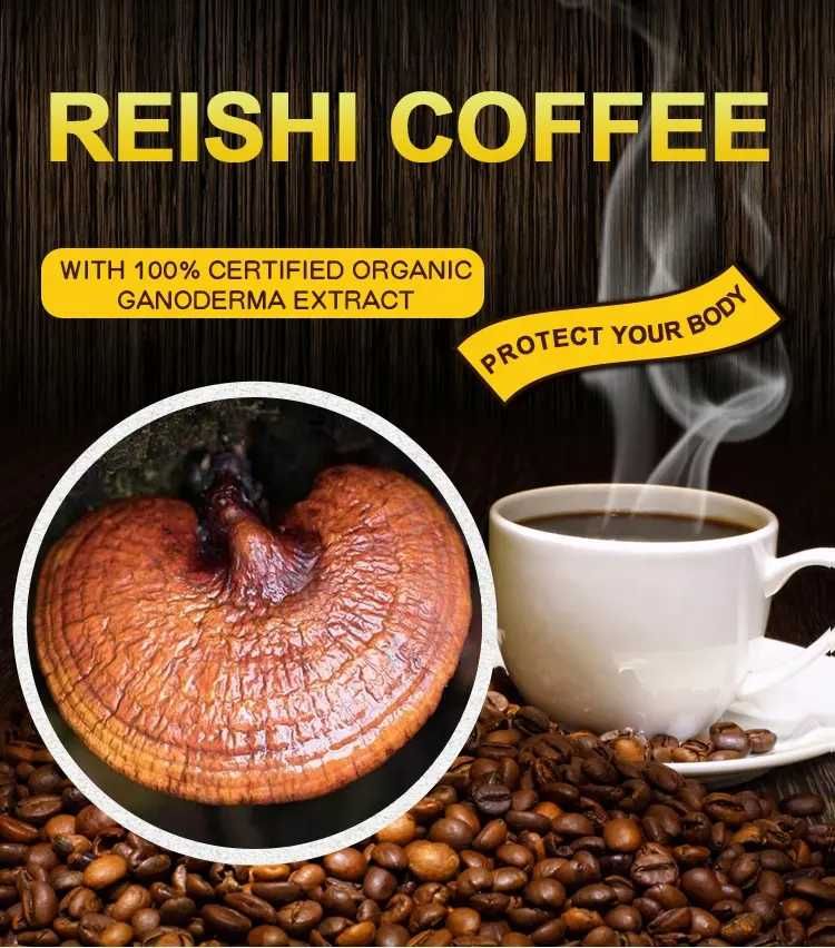 Фитнес Инстантно Рейши Черно Кафе, 15 сашета, REISHI Coffee