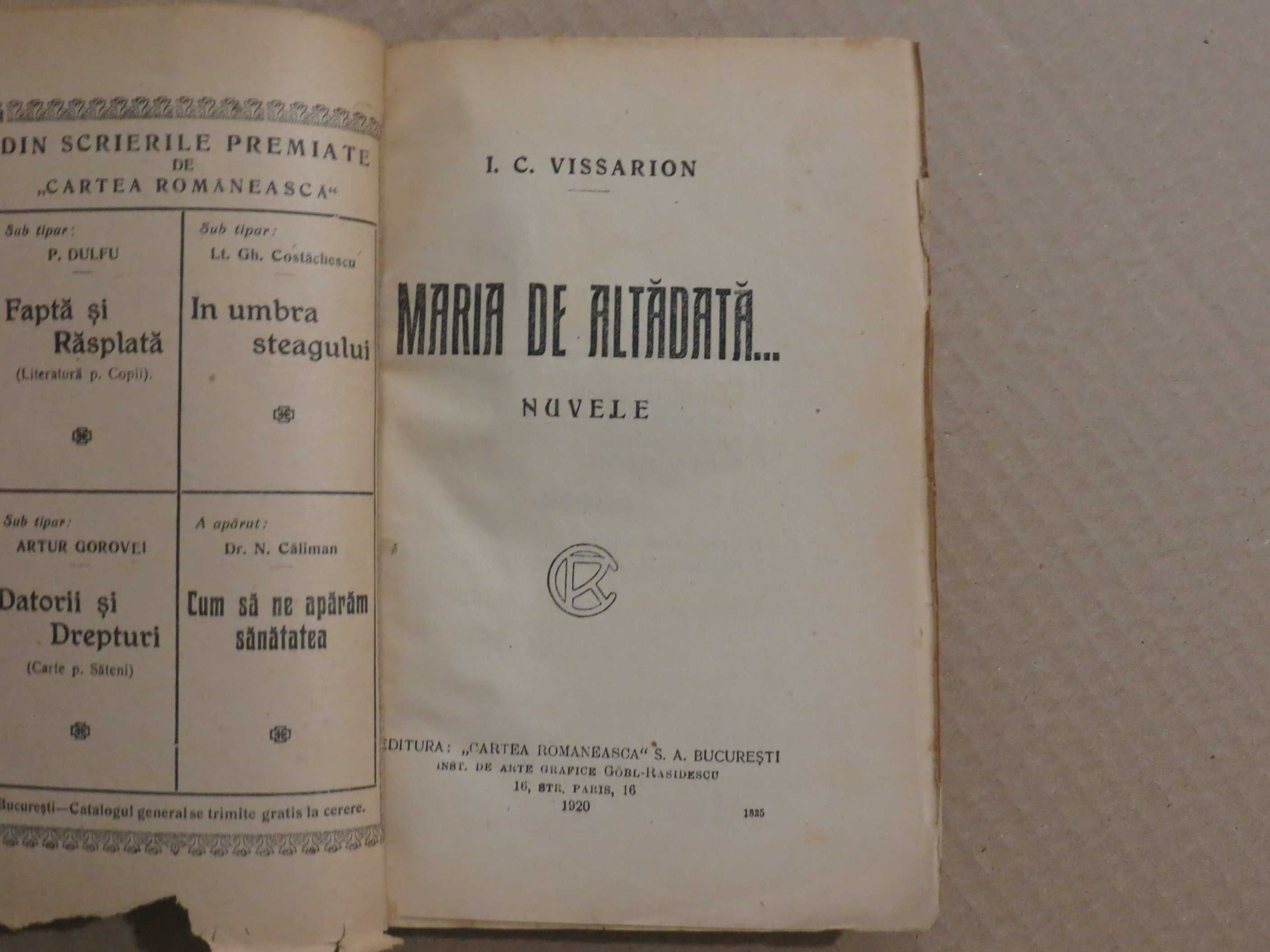 Maria de altadata  I. C. Vissarion  1920