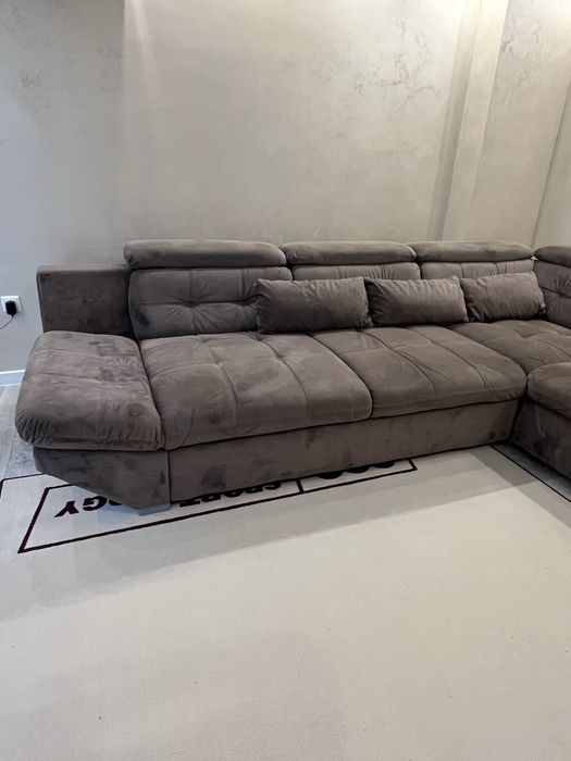 Ъглова холна гарнитура с ляв подлакътник и функция сън 233/311/80см