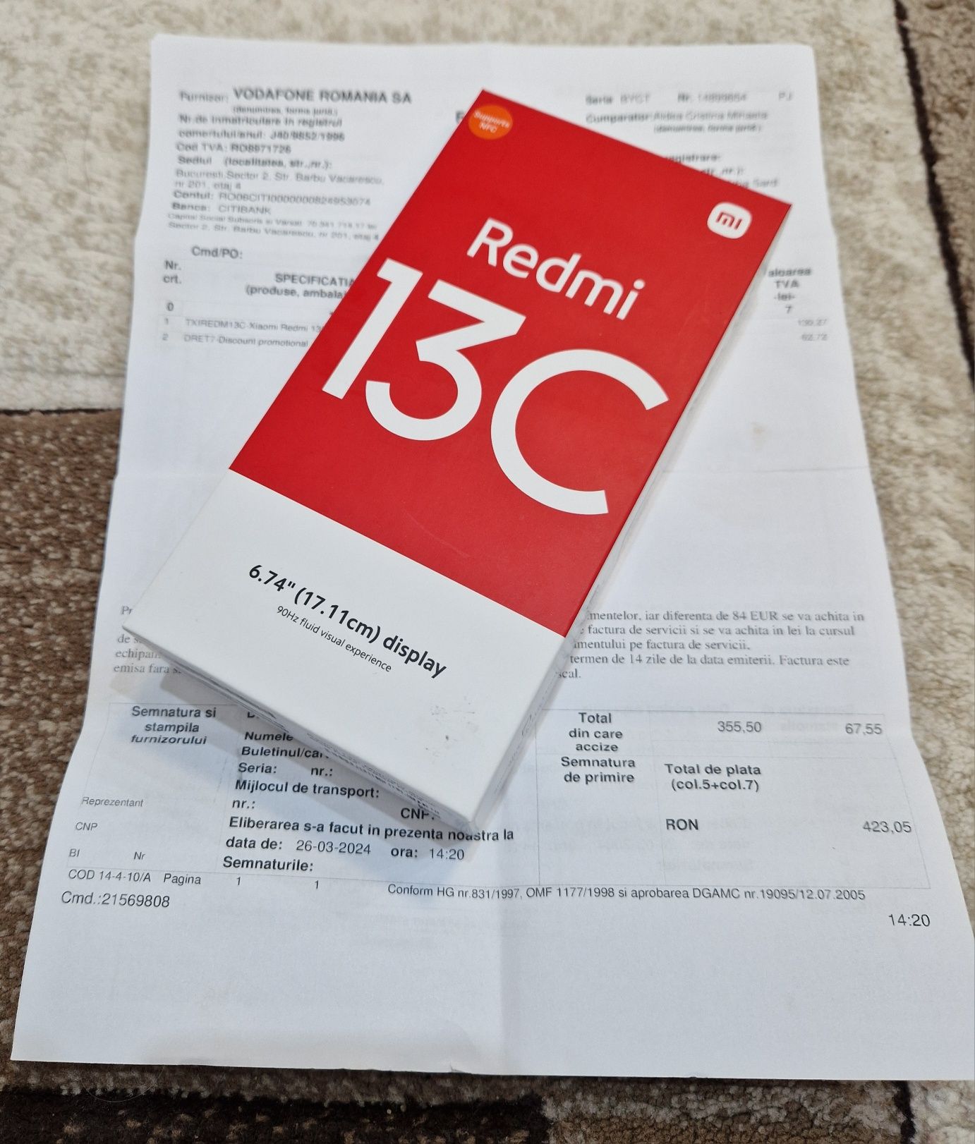 Xiaomi Redmi 13C 128GB. 6GB RAM. NOU - Garanție 2 Ani -