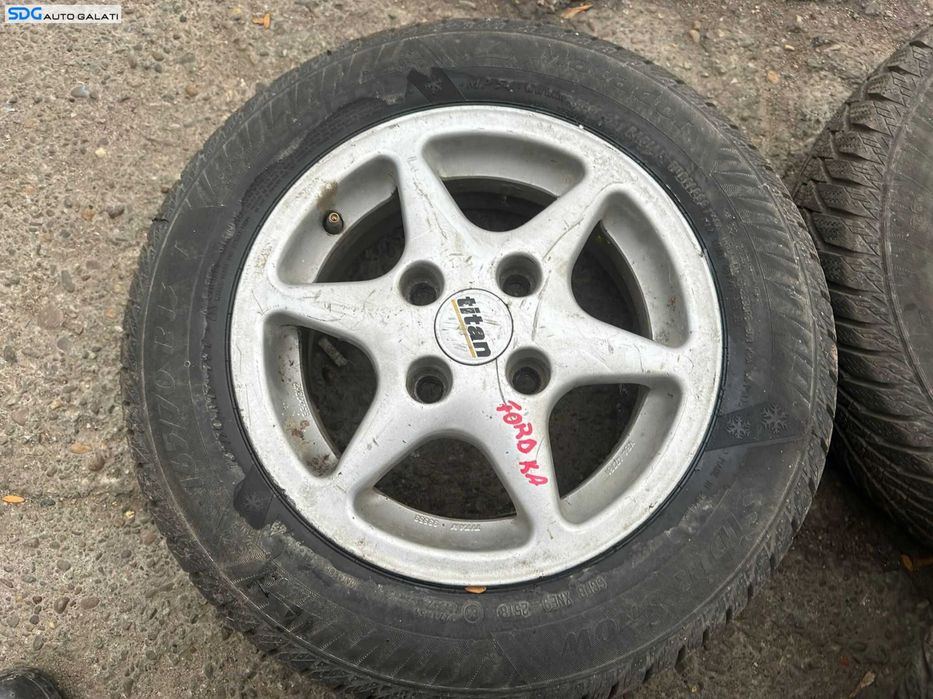Set 4 Jante Roti Aliaj 165 70 R13 4x108 cu Cauciucuri Iarna Ford Mondeo 2 1996 - 2000 [X4129]