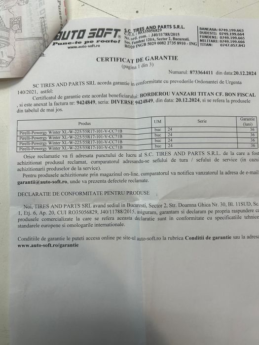 Set anvelope iarnă Pirelli 225 55 R17 + jante aliaj BMW