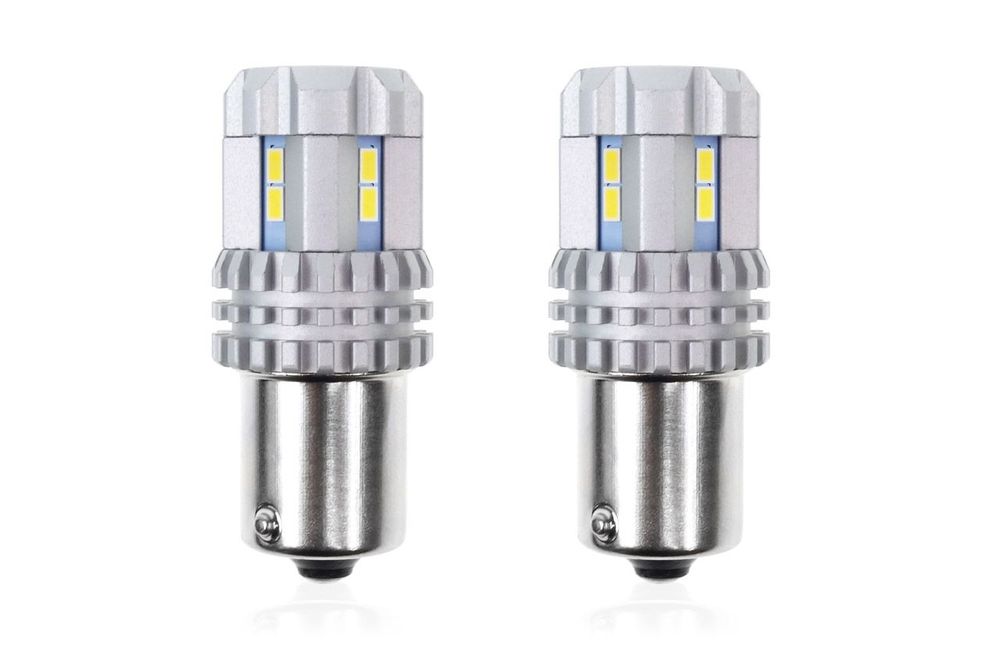 Bec pozitie ciresa auto tip LED  UltraBright Canbus R5W, 12V-24V; BA15s, 12 LED SMD 3020, 2 buc.