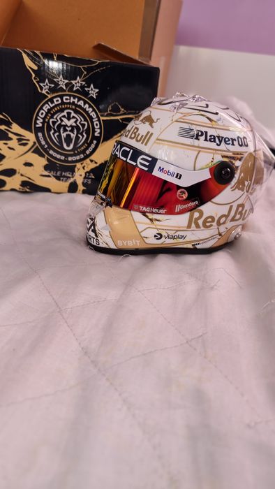 Max Verstappen world champion Helmet 2024 1:2 F1 schuberth