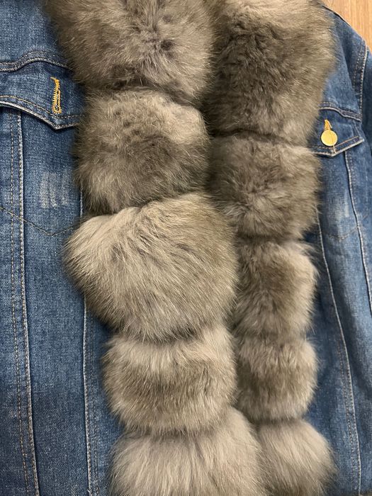 Geaca denim cu blana Zara
