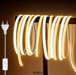 Водоустойчива IP65 LED лента с кабел и ключ директно към 220V - 10 м.
