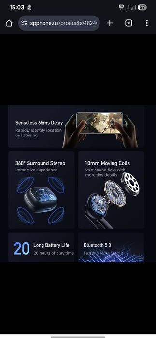 AWEI gaming earbuds беспроводной наушник