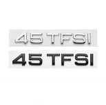 Emblema 45 TFSI Embleme Audi neagra / argintie Stema Sigla Sticker