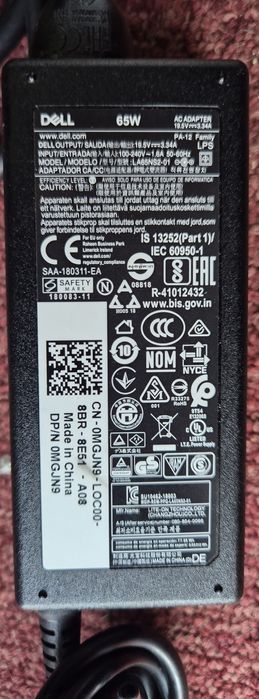 Incarcator laptop Dell 65w mufa subtire