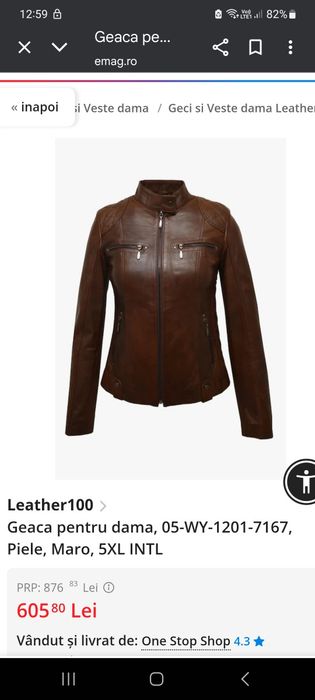 Geaca piele dama