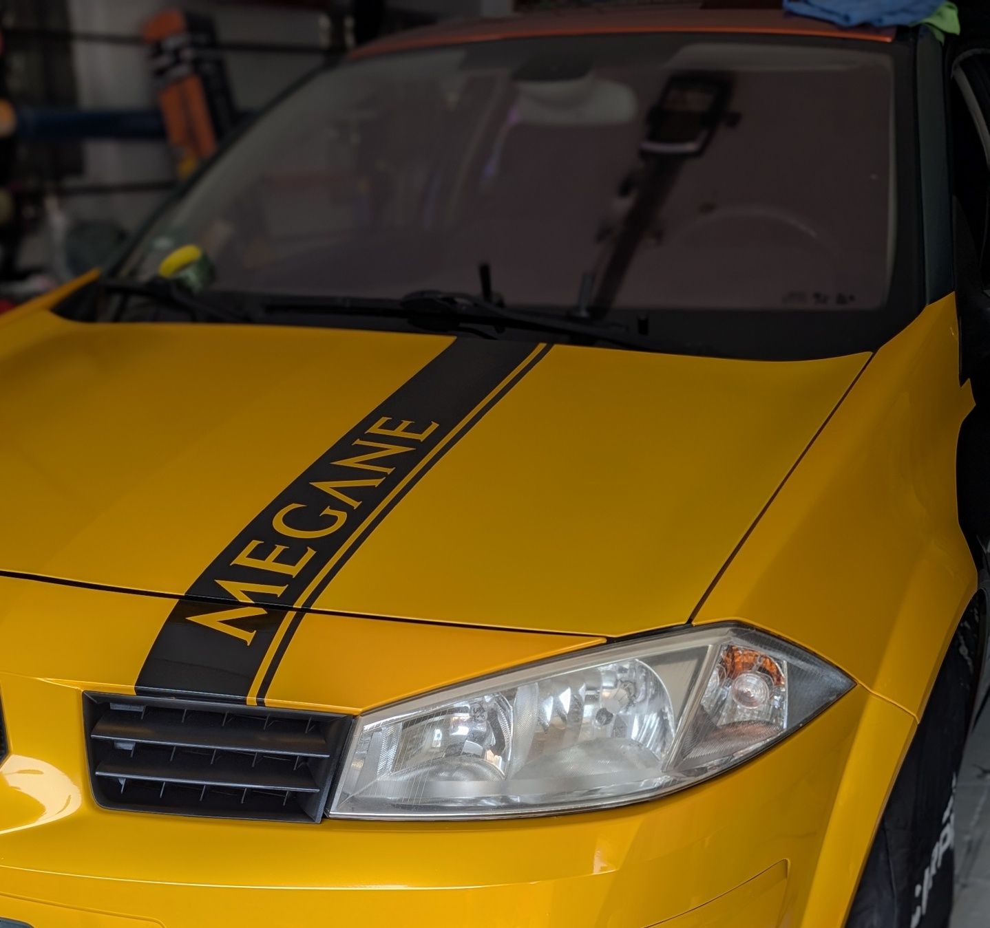 Sticker Auto MEGANE Vinyl Negru Lucios
