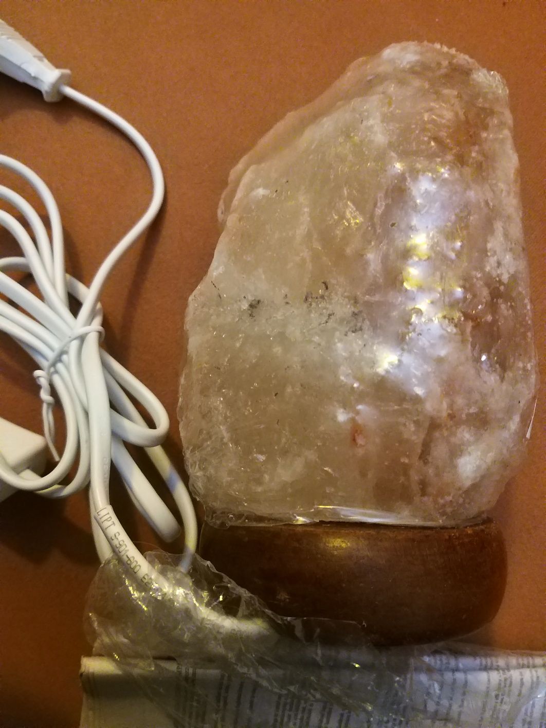 Lampa de sare minerala (veioza) Rabalux Rock, E14, 1x15W, Maro