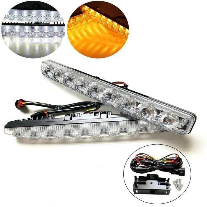 DRL дневни светлини с функция мигач - 9 LED диода.