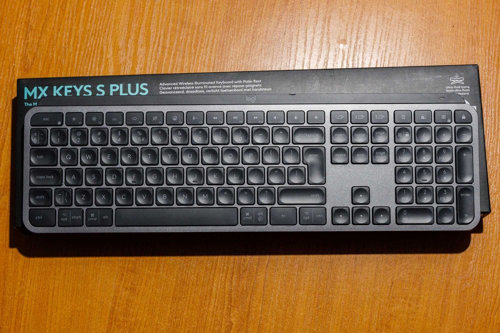 Logitech - MX Keys S Plus, безжична, Graphite