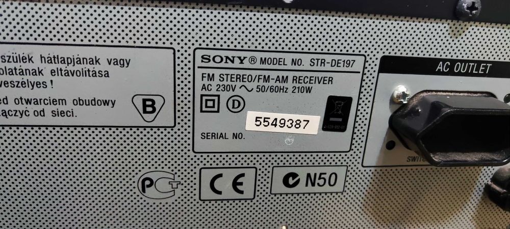 Amplificator Audio Sony STR-DE197 Statie Audio Amplituner Negru