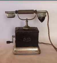 Telefon fix cu manivelă, de 100 de ani , fără disc