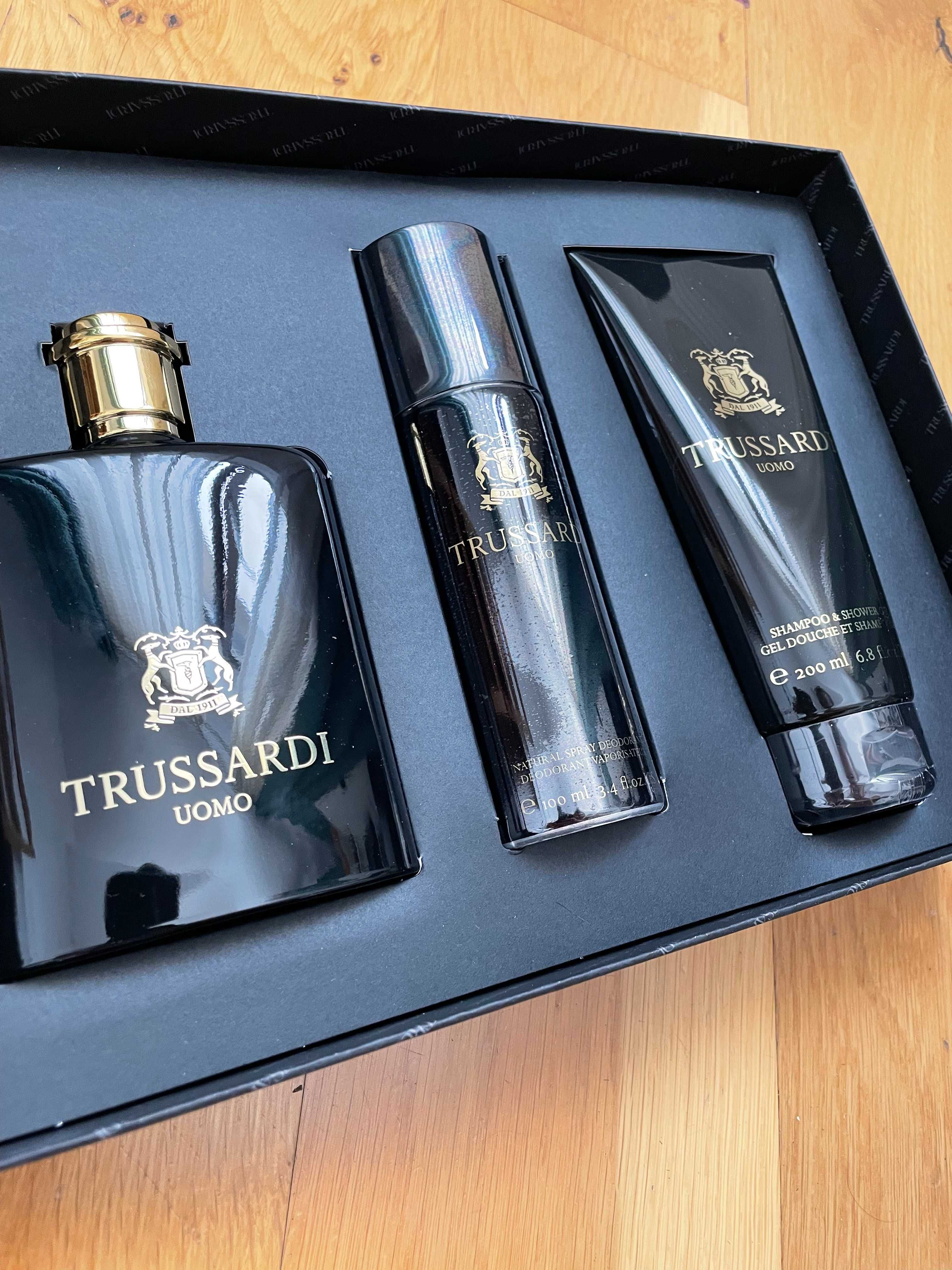 Set cadou Trussardi Uomo 3 piese (eau toillete, deo, sampon)