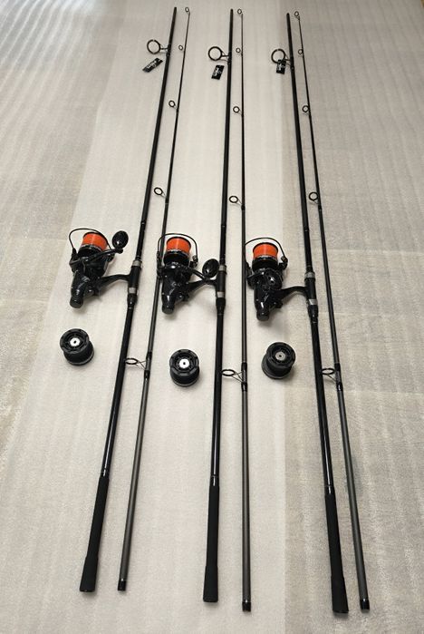 SET 3 Lansete PRO FL FLX9 3.90 3.75Lbs + 3 Mulinete AVIATOR DP70 10+1