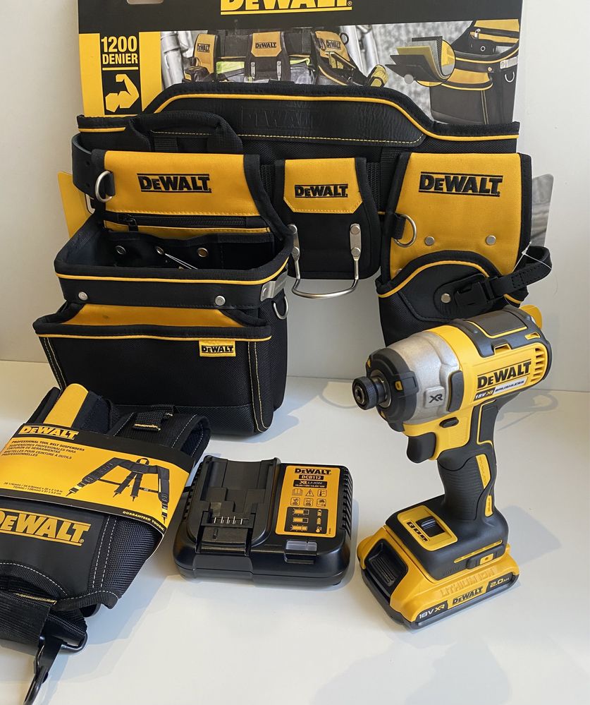 Комплект за гипсокартон DeWALT Колан , Тиранти , Импакт 18V XR 205Nm