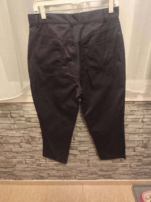 Pantaloni doc - negru lucios - mărime 30/32 - talie 78 cm