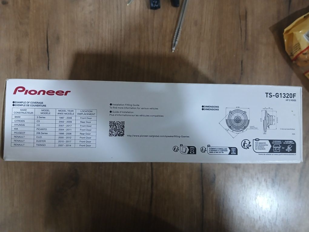Продам колонки Pioneer TS-G1320F в отличном состоянии