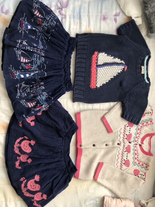 Дрехи за момиче полички и жилетки 4-5г , 104-110 см