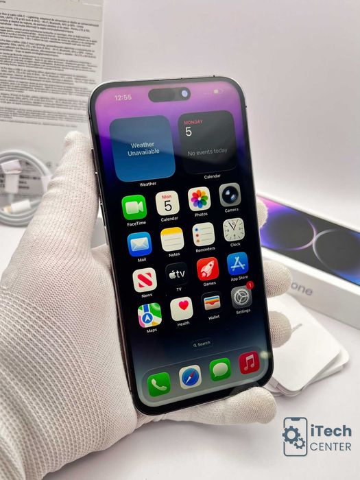 iPhone 14 Pro MAX, 128GB, Purple, 100% батерия, КАТО НОВ, ГАРАНЦИЯ!
