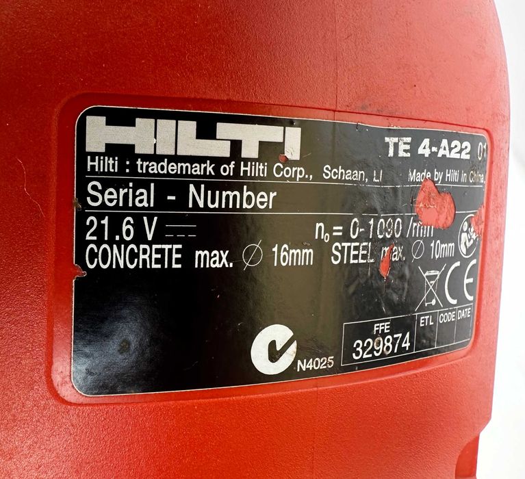 Hilti TE 4-A22 Перфоратор и Hilti SF 22-A Трискоростен винтоверт