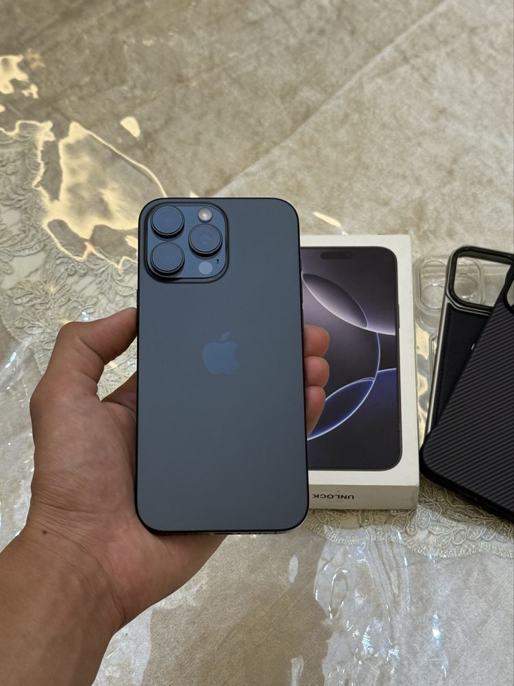iPhone 16 Pro Max 60sikl 100%yomks yengi Black Titanium