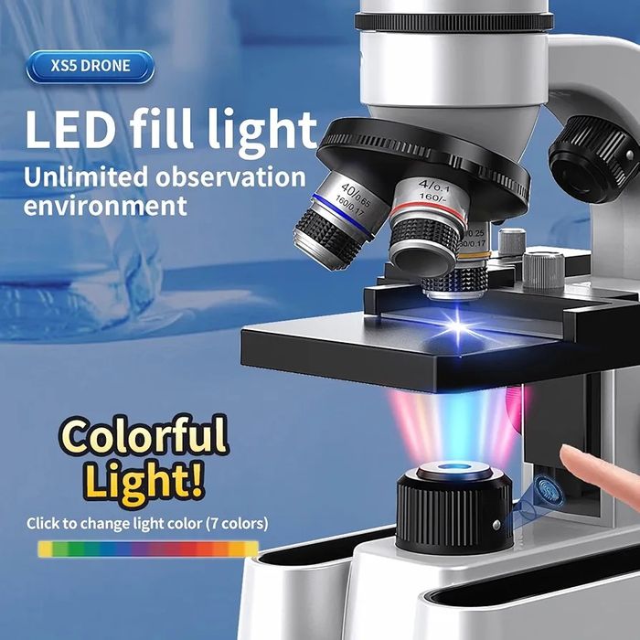Образователен Микроскоп за Ученици и Студенти с х1600 Увеличение