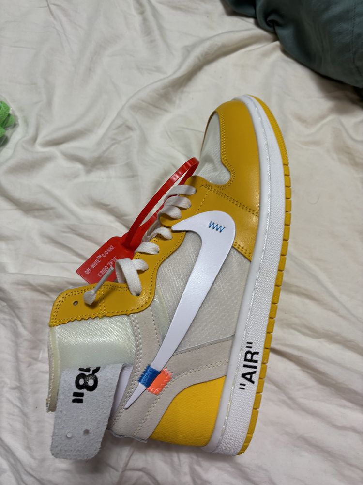 Offwhite jordan 1 yellow canary