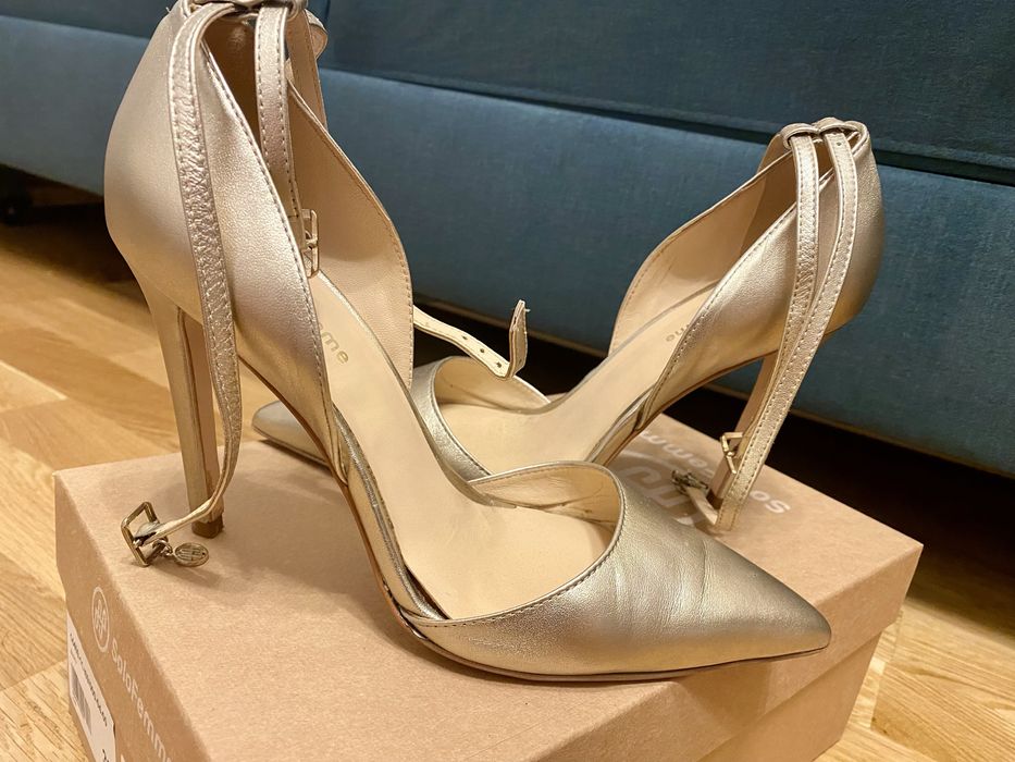 Pantofi cu toc din piele naturala 38