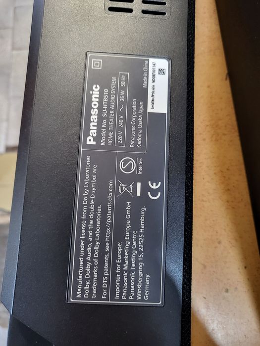 НОВА Саундбар система Panasonic SC-HTB510EGK