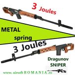 Pusca  a i r s o f t   Sniper SVD-METAL 3Joules  AGM Dragunov