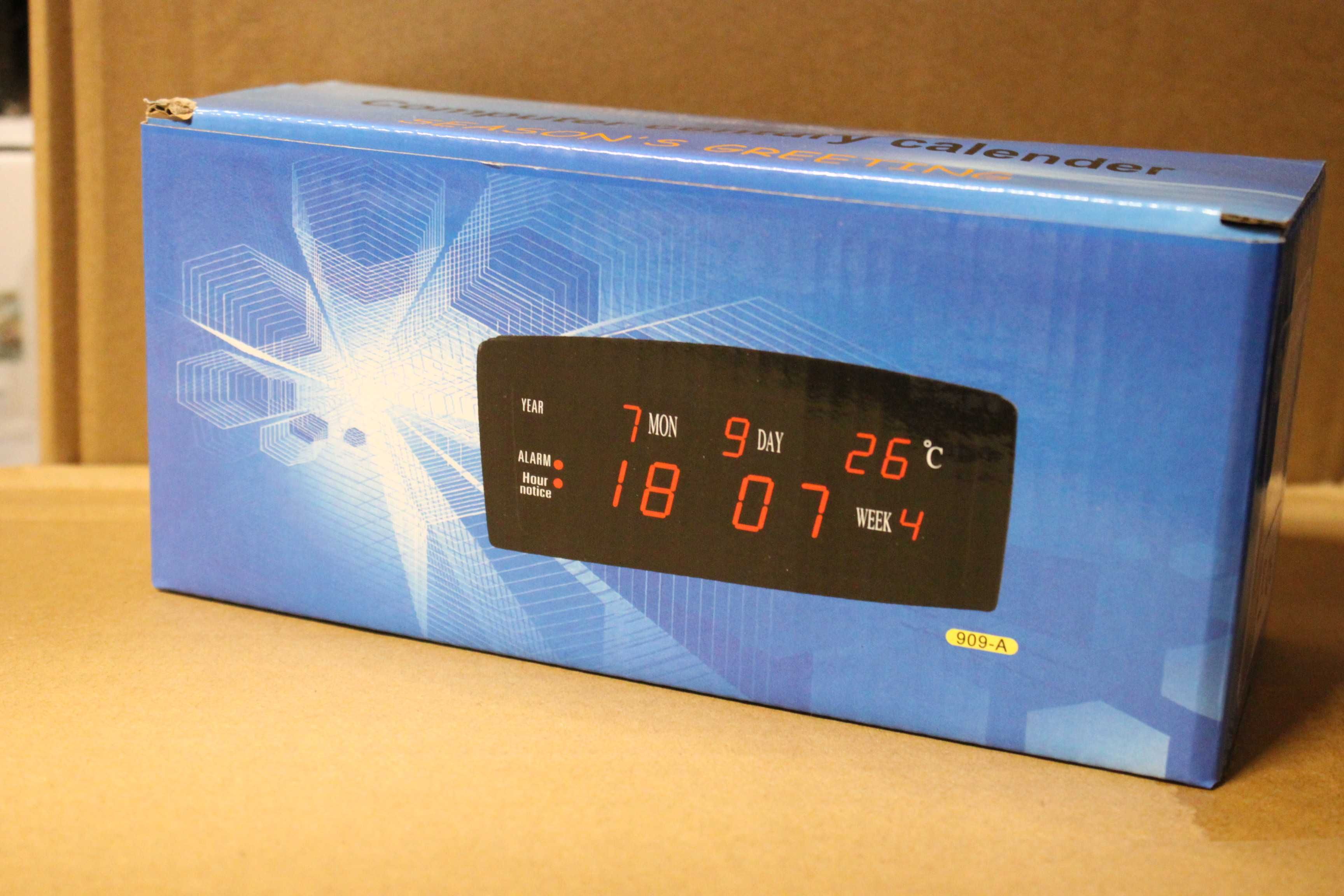 Ceas digital de masa LED 909-A alarma afisare calendar si temperatura