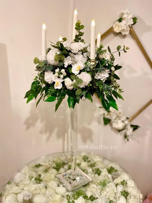 Sfesnic cristal demontabil, 84 cm cu 5 brate