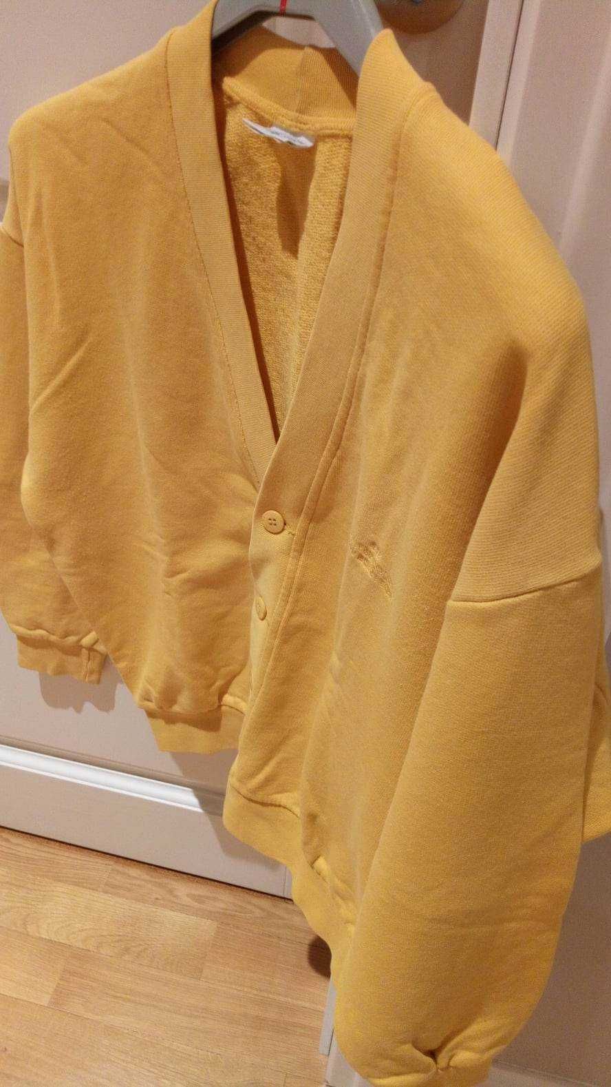Жилетка Benetton size XL, 100% памук, жълт цвят