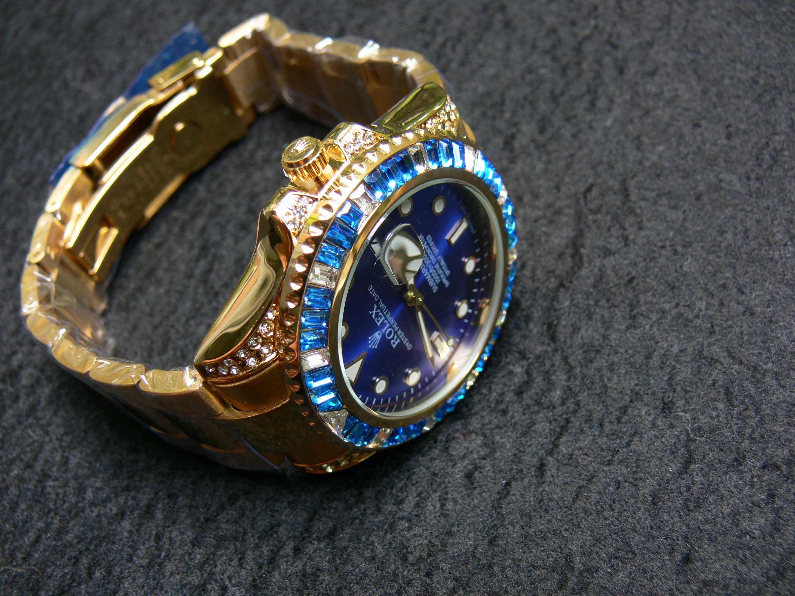 Ceas ROLEX SUBMARINER Gold Blue&Diamonds - seiko swatch tissot SUPERB