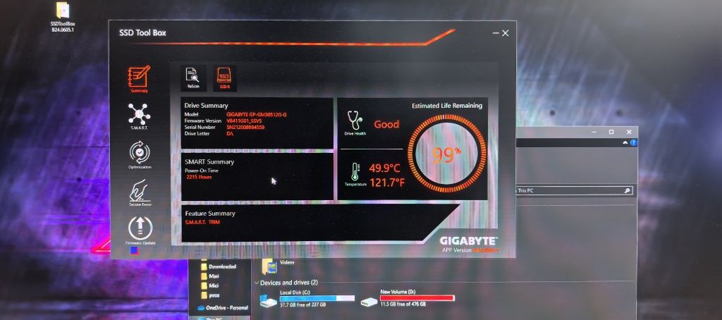 Vând SSD Gigabyte M30 de 512gb