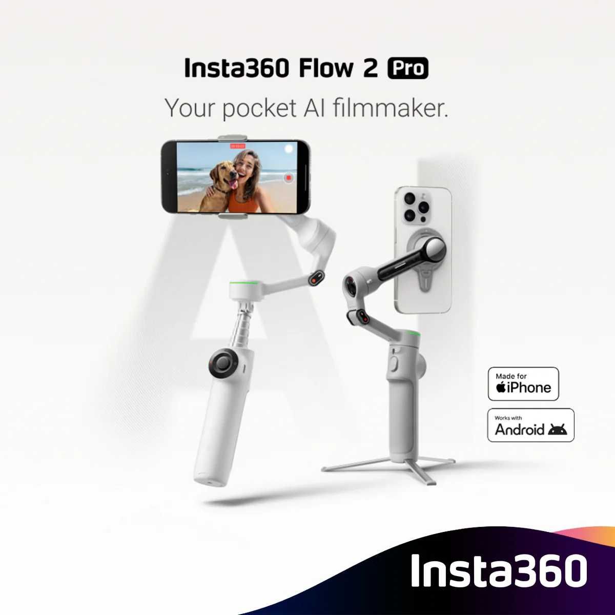 Insta360 Flow 2 Pro – стабилизатор для смартфонов 360°. Есть доставка