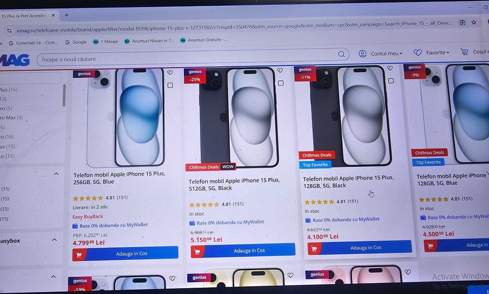 iPHONE 15 Plus ! 5G EXCELENT !! aspect de Nou ! pachet compl.+bonus